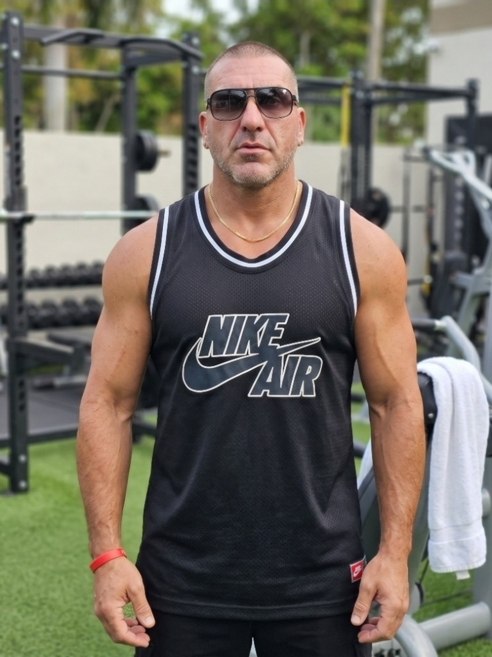 Nike Black Mesh 'Nike Air' Athletic Tank Top